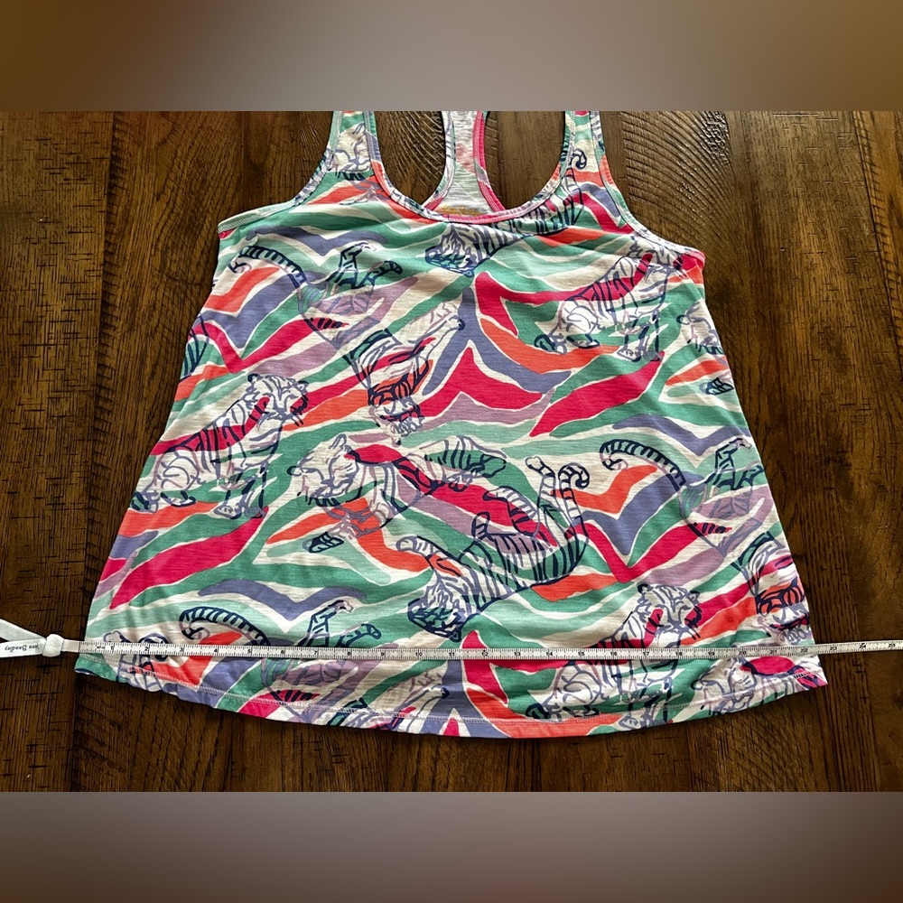 Lilly Pulitzer Racerback tee shirt animal print multi colored size medium - Picture 6 of 14